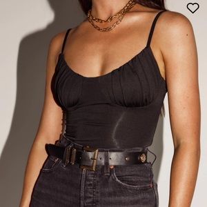 Princess Polly black ruched bodysuit